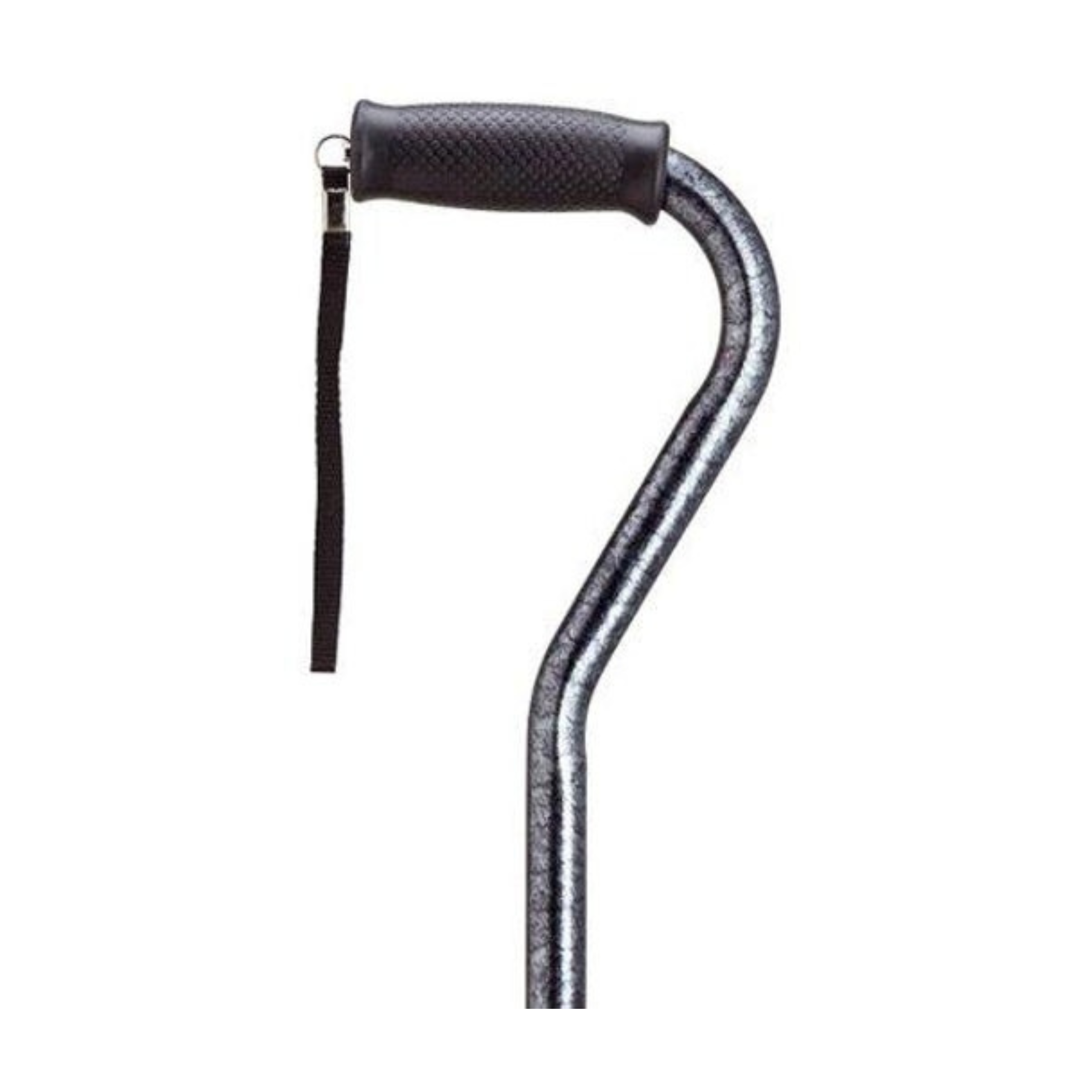 Harvy Canes Unisex Offset Handle Cane, Black Granite Lolly & Pops